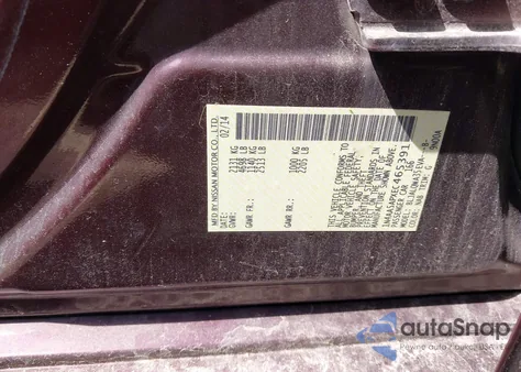 2014 Nissan Maxima 3.5 S/3.5 Sv из США, поврежденный, VIN 1N4AA5APXEC465391